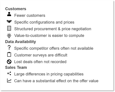 Common characteristics of B2B sales