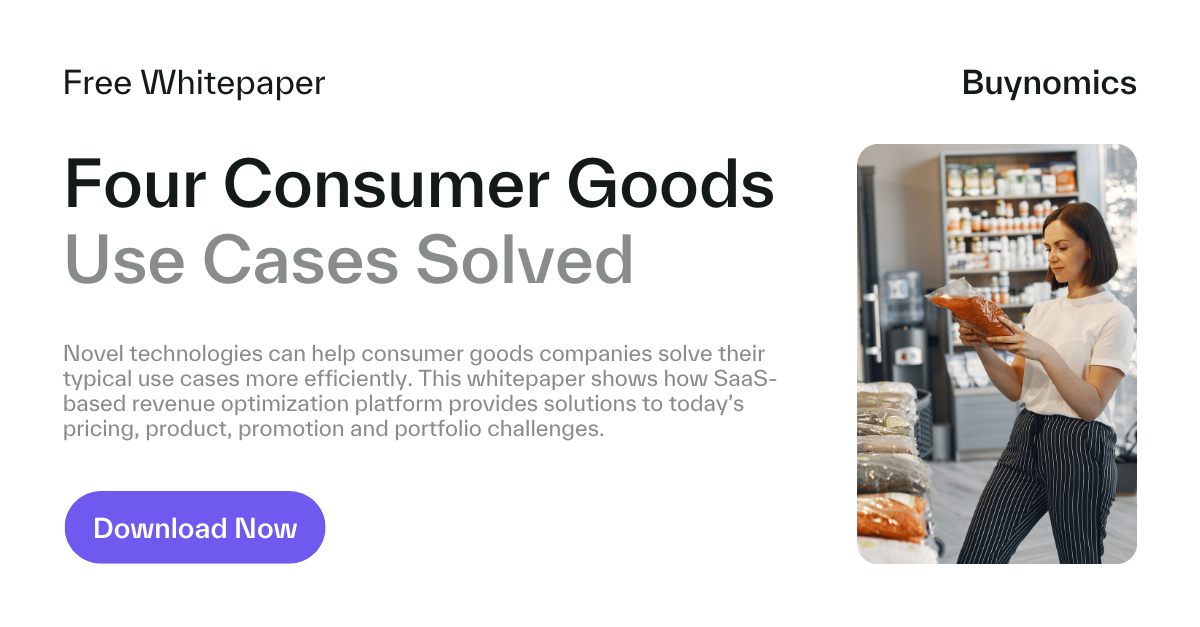 Buynomics Whitepaper - Four Consumer Goods Use Cases Solved with Buynomics