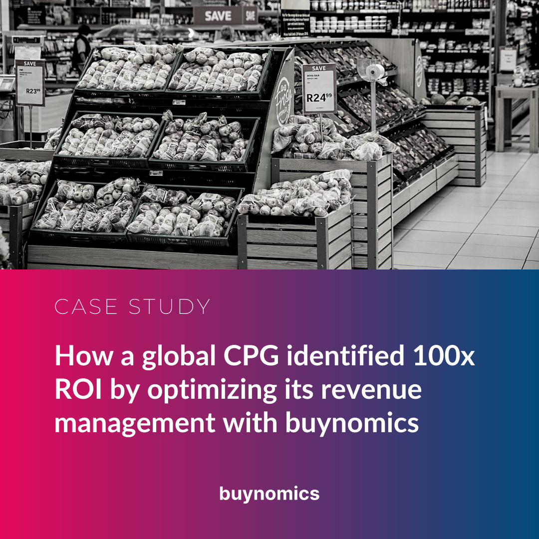 Case Study - How a global CPG company identified 100x ROI by optimizing its revenue management with buynomics