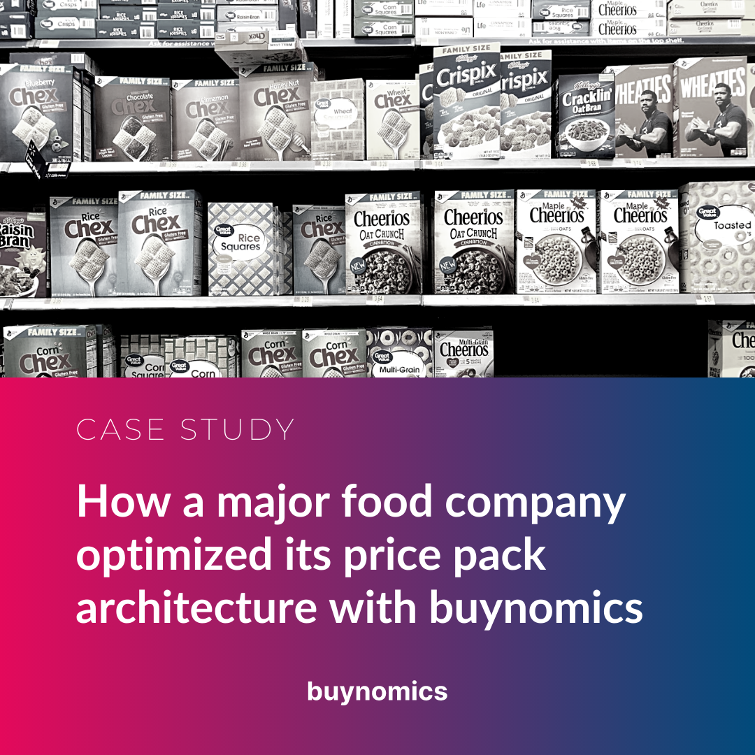 Case Study - How a major food company optimized its price pack architecture with buynomics