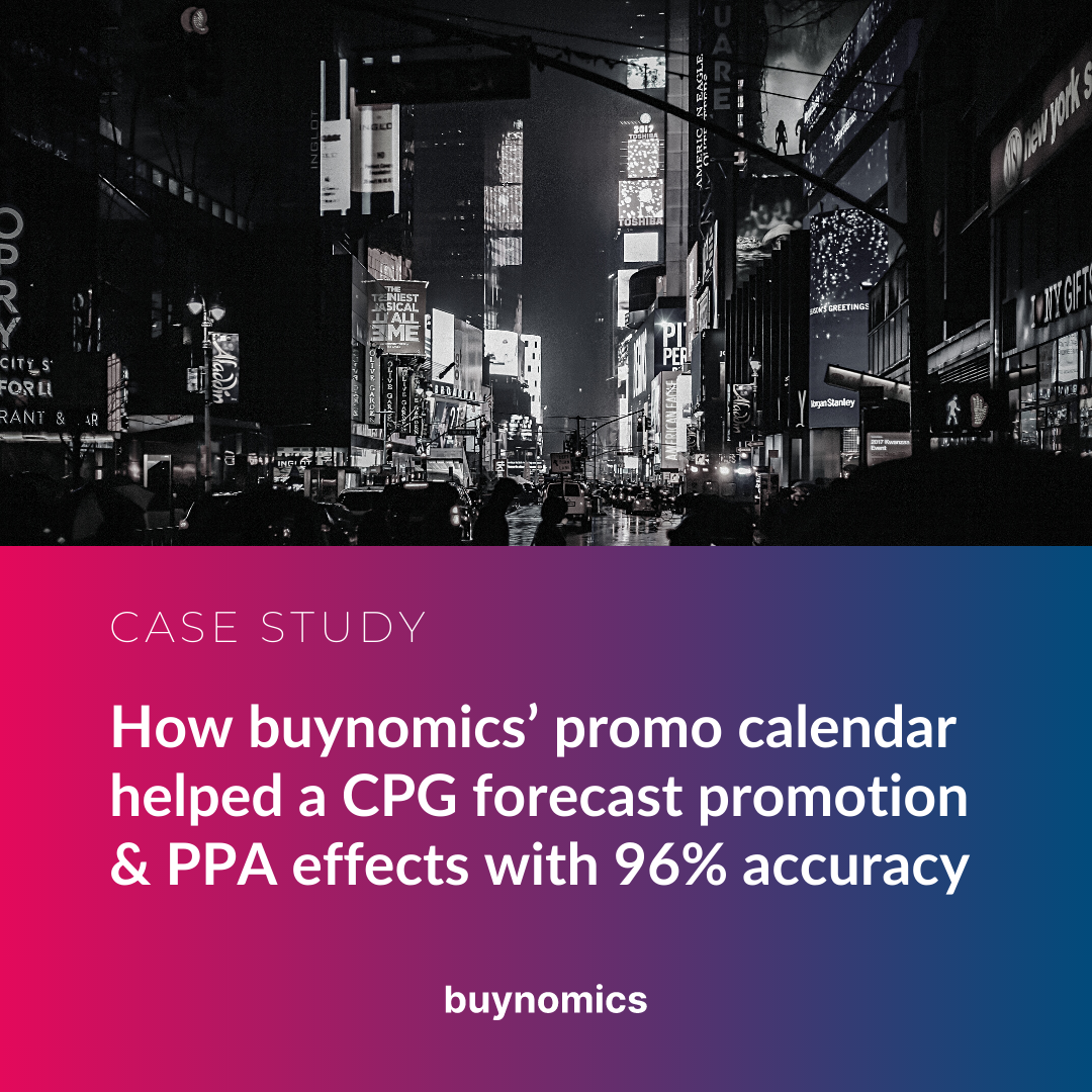 Case Study - How buynomics' promo calendar helped a CPG forecast promotion & PPA effects with 96% accuracy