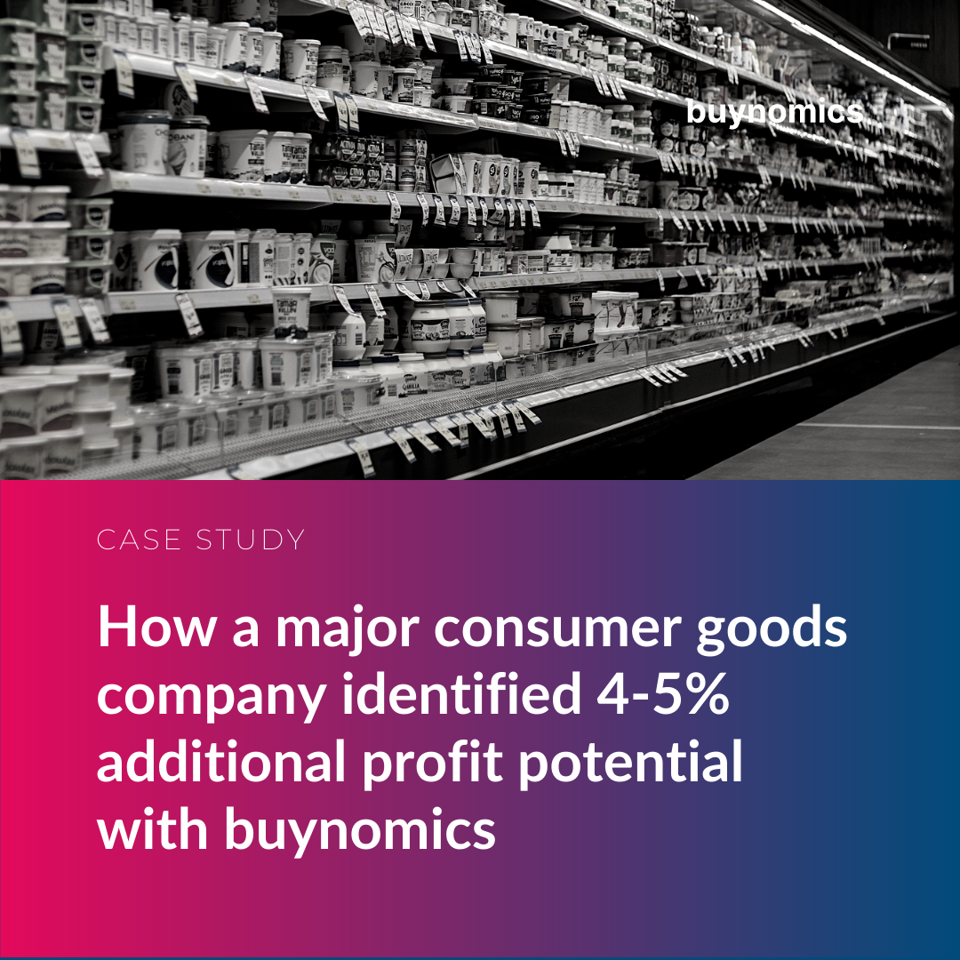Case Study - How a major consumer goods company identified 4-5% additional profit potential with buynomics