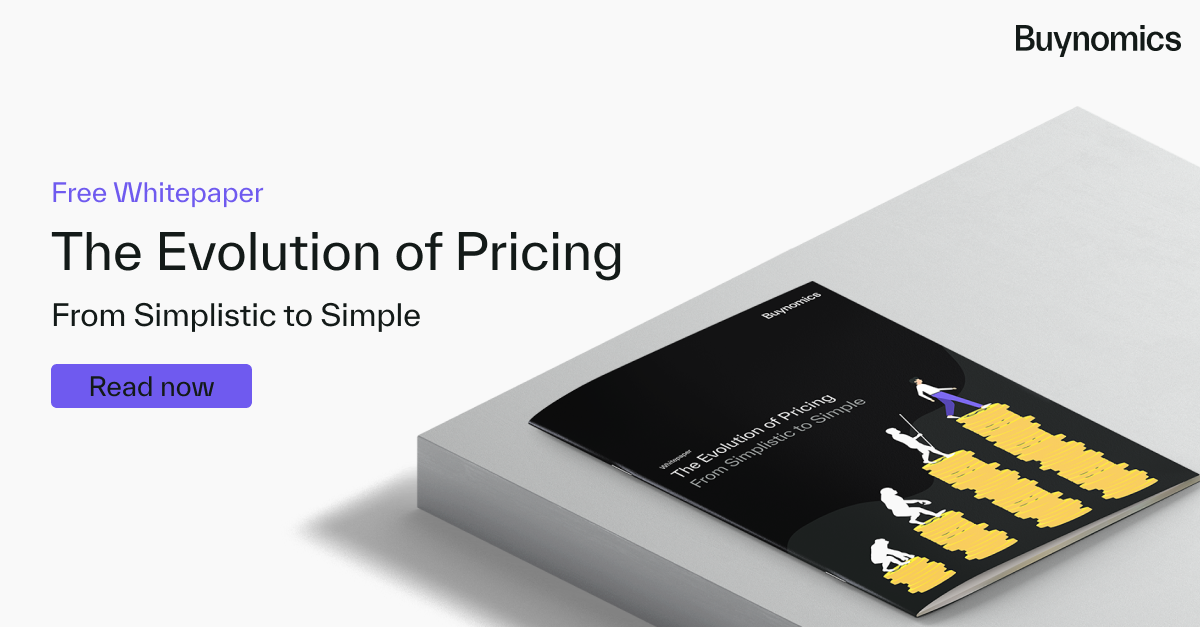 The Evolution of Pricing - Buynomics whitepaper cover design