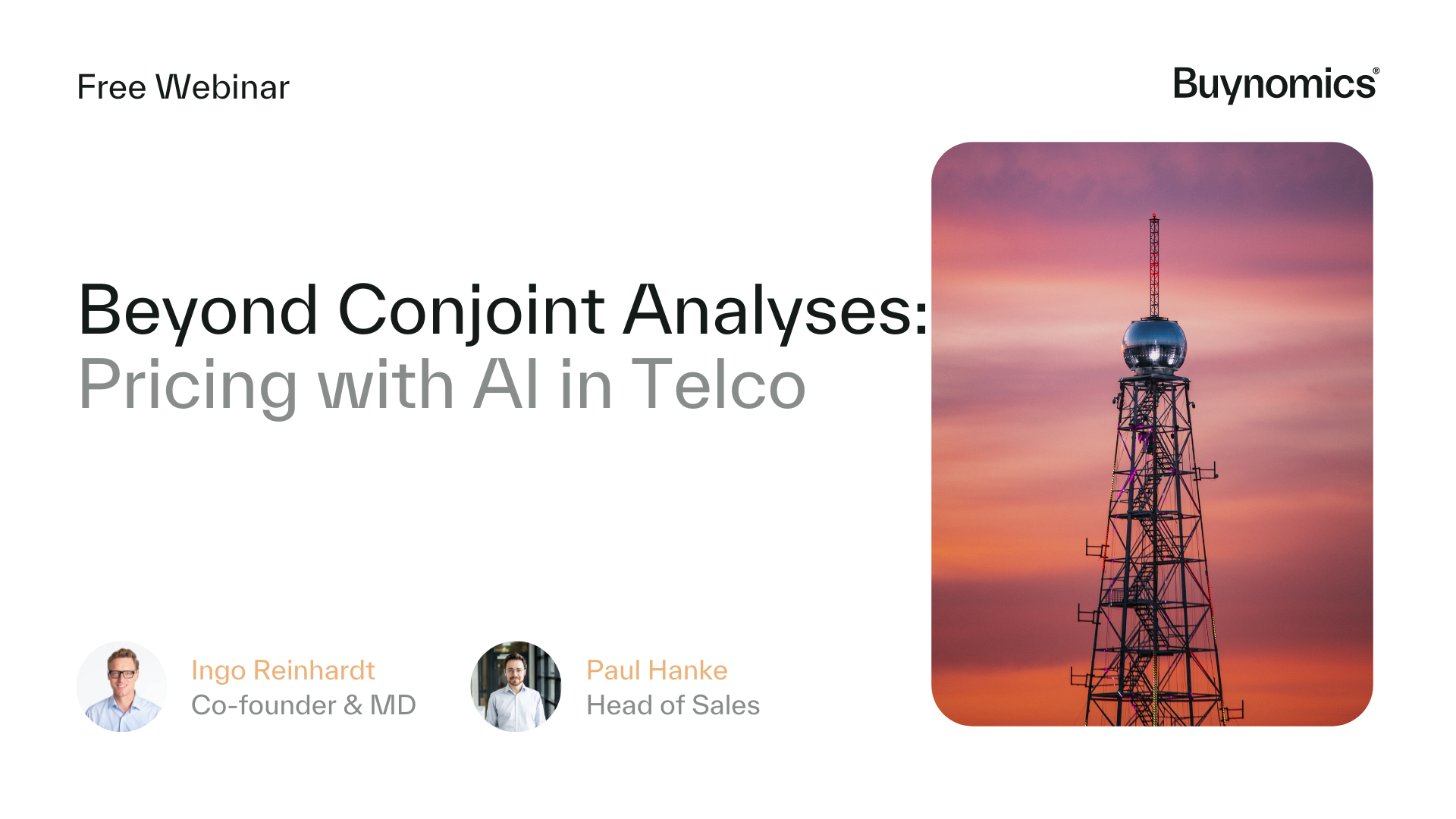 Webinar: Beyond Conjoint Analysis: Pricing with AI in Telco