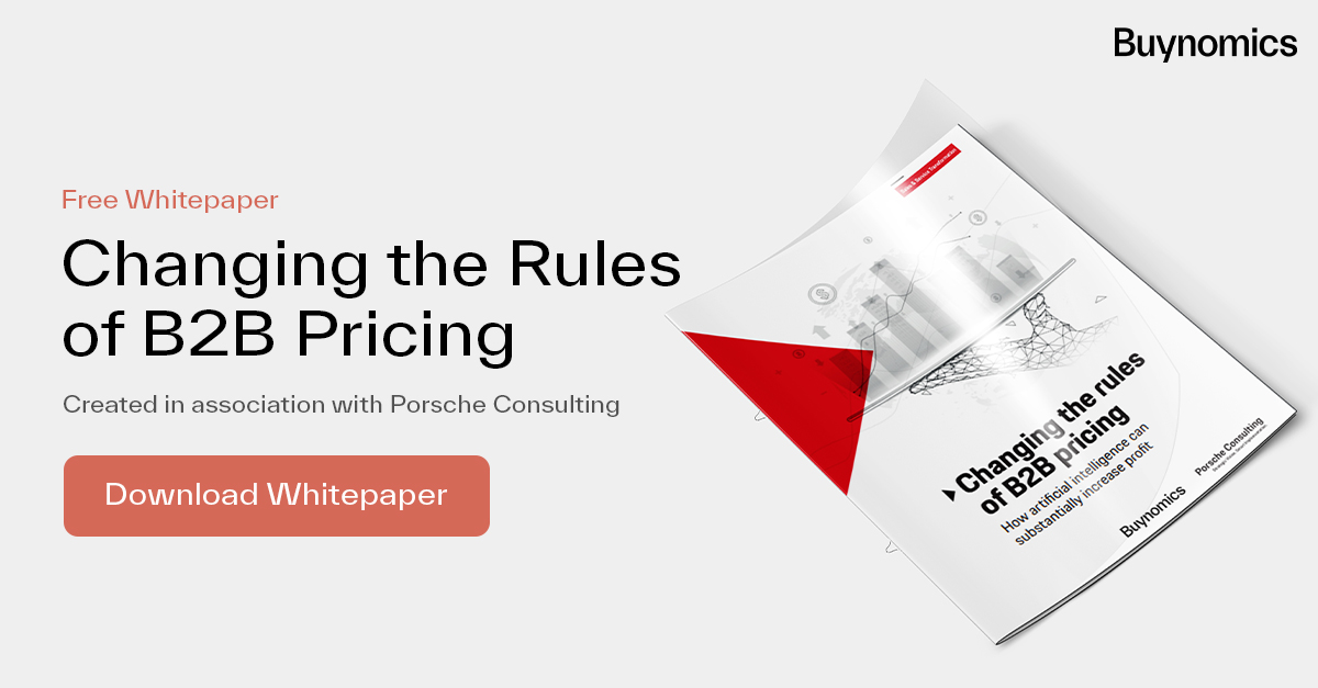 Book on the table - Buynomics Whitepaper Changing the Rules of B2B Pricing Cover design