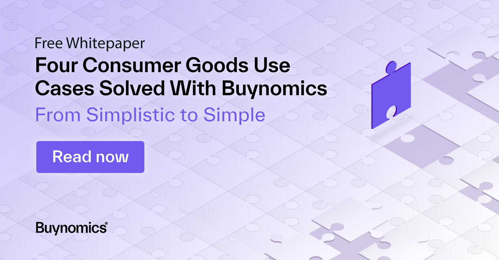 puzzle floating in the air - Four consumer goods cases solved with Buynomics whitepaper cover design